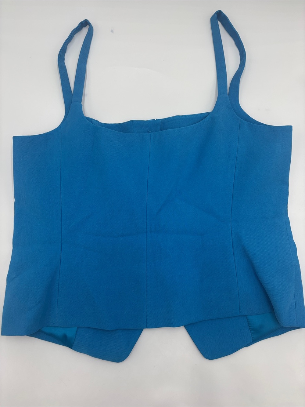 MANGO Suit Vest with Open Back in Blue - Picture 4 of 6